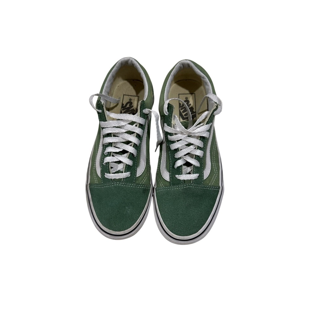 VANS SK8-Low Old Skool Green Ash Womans 6.5, Mens shoe 5 Suede Canvas Skate Shoe